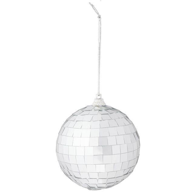 Boule de No&euml;l disco &agrave; suspendre &Oslash;8cm (4 mod&egrave;les)
