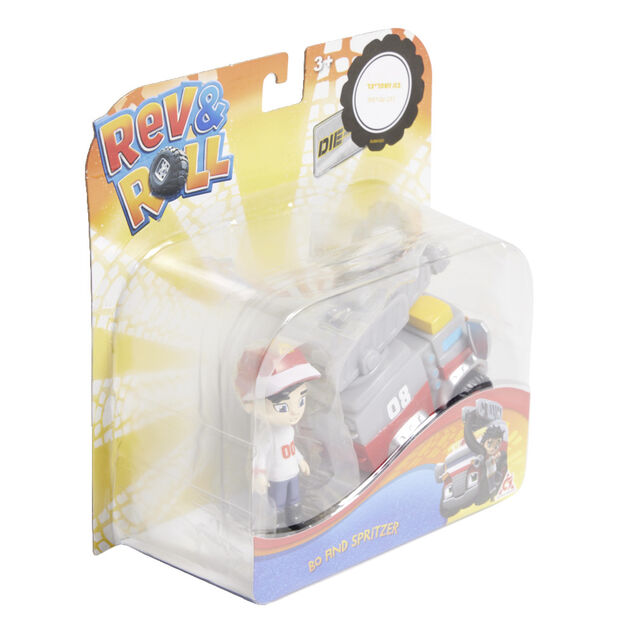 Figurine + voiture Bo et Spritzer Rev&Roll plastique + 3ans