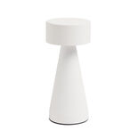 Lampe de table Squari USB tactile blanche &Oslash;9,5xH22,5cm