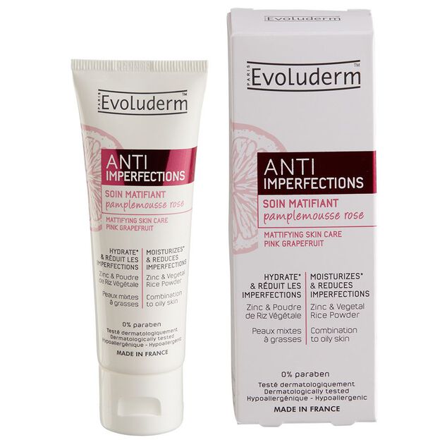 Soin Evoluderm matifiant anti imperfections 50 ml