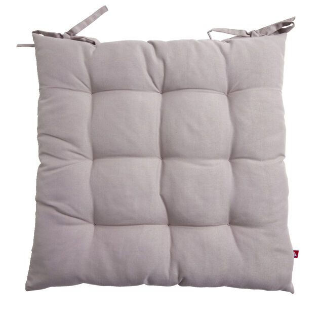 Coussin de chaise 40x40cm à nouettes gris