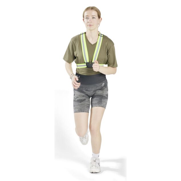 Gilet r&eacute;fl&eacute;chissant ajustable taille universelle jaune fluo