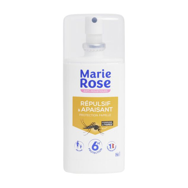 Spray anti-moustiques r&eacute;pulsif et apaisant Marie Rose 6H de protection 100ml