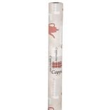 Toile cir&eacute;e d&eacute;cor capuccino 140 cm