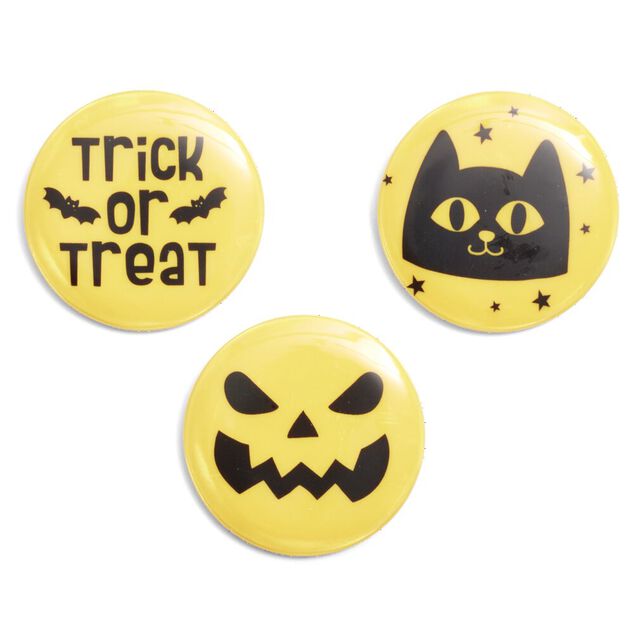 Lot de 3 badges Halloween