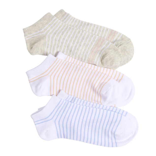 Chaussettes femme tige courte polycoton 3 paires 36/40