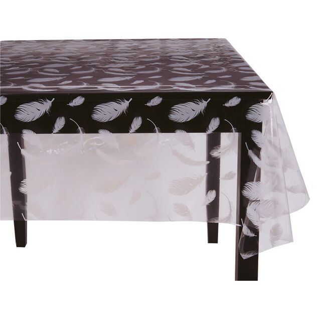 Toile cir&eacute;e Coffee noir L. 140 cm