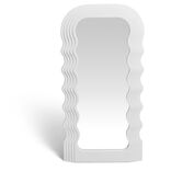 Grand miroir Wavy 110x46cm blanc