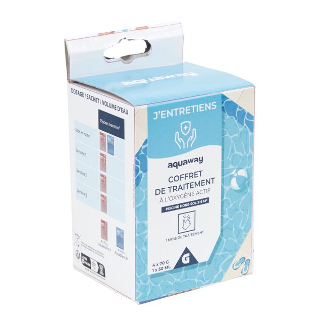 Traitement &agrave; l'oxyg&egrave;ne actif pour piscine hors-sol 3-6m3