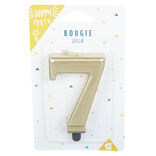 Bougie anniversaire chiffre 7 mat doré