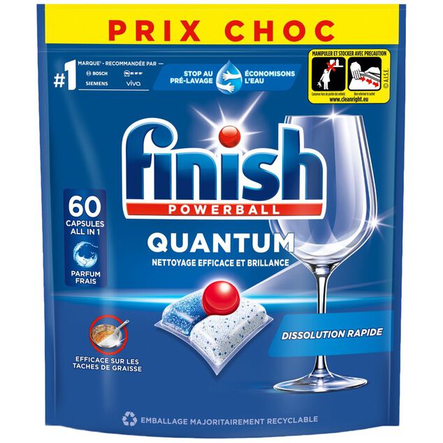 Tablette lave-vaisselle Finish Powerball Quantum 60 capsules