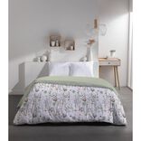 Parure de lit 3 pi&egrave;ces 240x260cm blanc motif floral (2 mod&egrave;les)