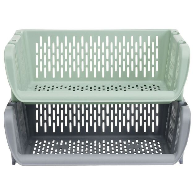 Bac superposable large en plastique 39x30,5xH13cm