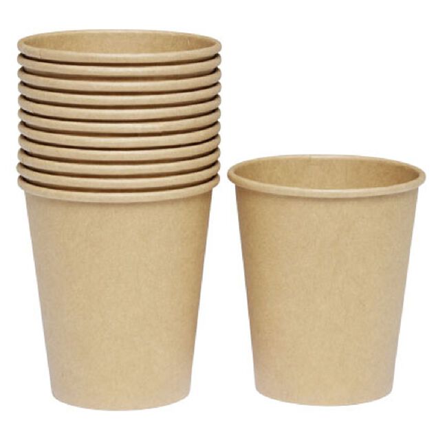 Gobelet en carton kraft marron 24 cl x12