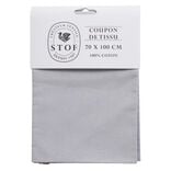 Coupon tissu coton 70x100cm gris perle