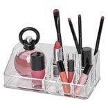 Organisateur 9 compartiments transparent pour pinceaux et maquillage