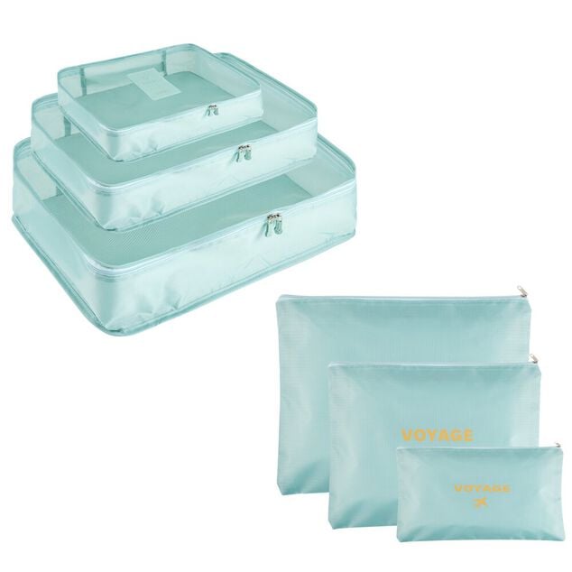 Organisateur de voyage x6 polyester bleu