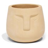 Pot visage en terre cuite &Oslash;20xH18cm