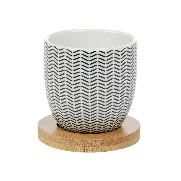 Gobelet &agrave; expresso avec sous tasse en bambou x4