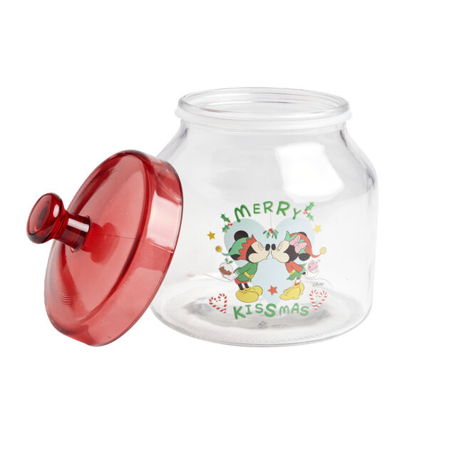 Pot en verre Disney Mickey Merry Kissmas avec couvercle Ø16xH20cm