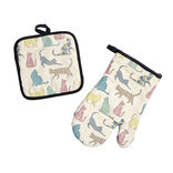 Gant de cuisine manique motifs chats