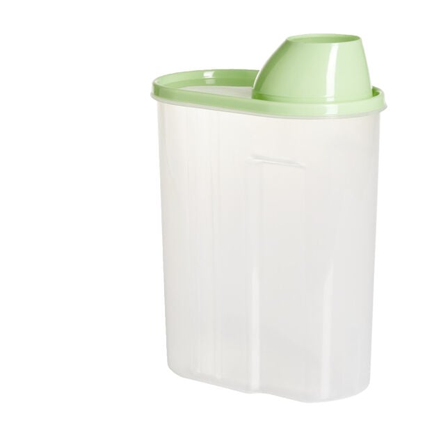 Bo&icirc;te alimentaire plastique transparent et vert 2,5L