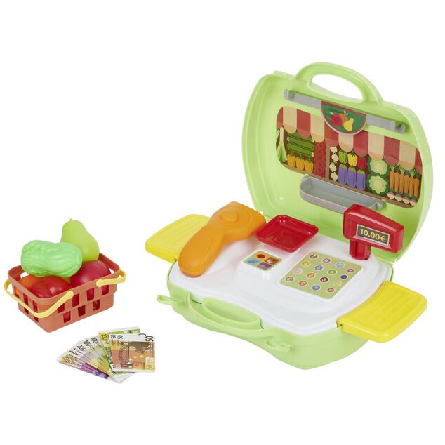 Mallette de jeu Marchand &eacute;picier 23 pi&egrave;ces