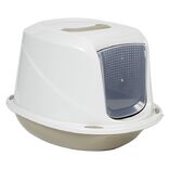 Bac à litière pour chat dôme arrondi couvercle et filtre 45x36xH31,5cm (2 modèles)