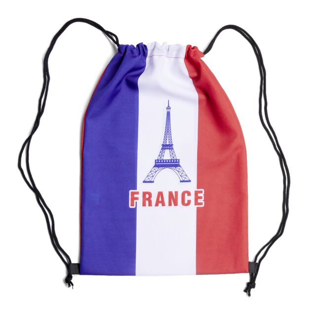 Sac &agrave; dos Happy Party polyester tricolore bleu, blanc, rouge