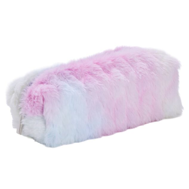 Trousse fourrure multicolore pastel &Oslash;5xL19cm (2 mod&egrave;les)