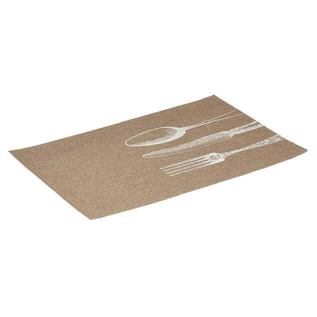 Set de table rectangle d&eacute;cor effet lin