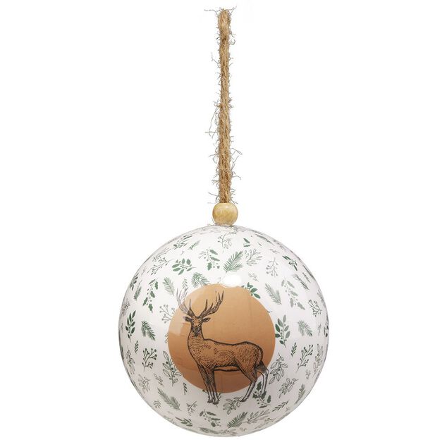 Boule de No&euml;l XL design for&ecirc;t &Oslash;12cm