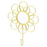 Miroir mural en forme de fleur dor&eacute;