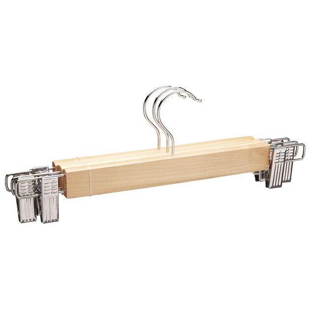 Cintre &agrave; pinces en bois x3