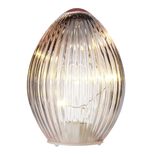oeuf d&eacute;coratif lumineux &agrave; LED en verre &Oslash;7,5xH10cm (4 mod&egrave;les)