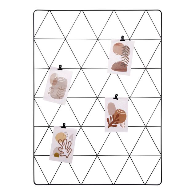 Pêle-mêle filaire avec pince métal noir 55x75cm