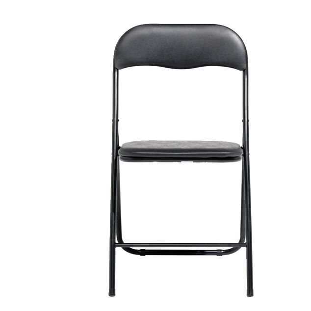 Chaise pliante Tracy m&eacute;tal noir 44x45x79cm