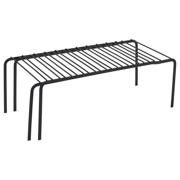 &Eacute;tag&egrave;re extensible en m&eacute;tal noir 43&agrave;69x20xH14,5cm