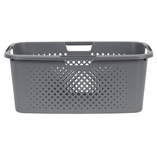 Pani&egrave;re &agrave; linge 40L en plastique gris