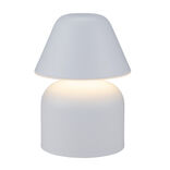 Lampe de table à poser en plastique blanc Ø12xH17cm