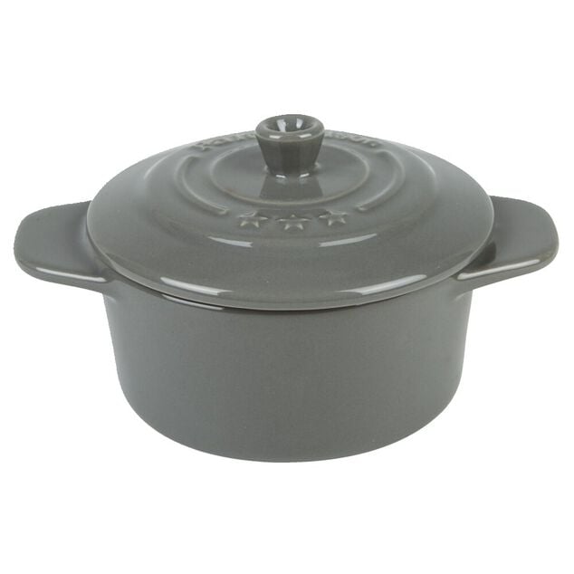 Mini cocotte ronde gris