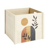Boîte de rangement ouverte en bois 34x28xH34cm (2 modèles)