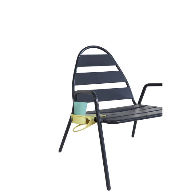 Porte-verre à clipser plastique jaune 20x9xH10cm