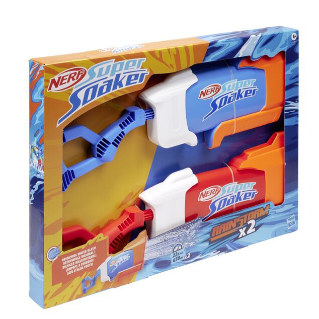 Pistolet &agrave; eau 650ml x2 Nerf Super Soaker Rainstorm