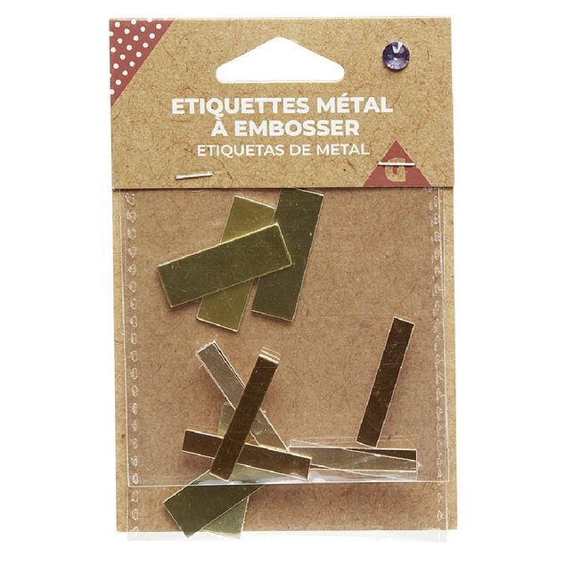 Étiquettes en métal à embosser