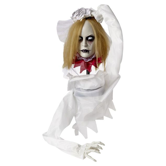 Mari&eacute;e anim&eacute; dame blanche Halloween &agrave; poser