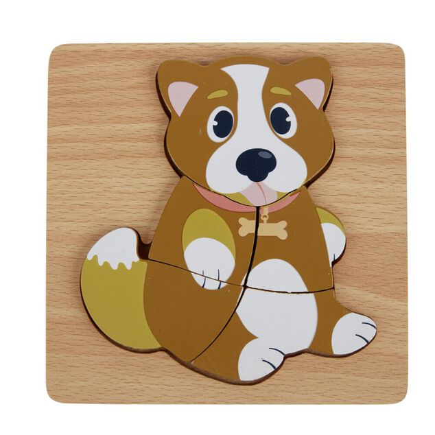 Puzzle animaux bois 2-6 ans