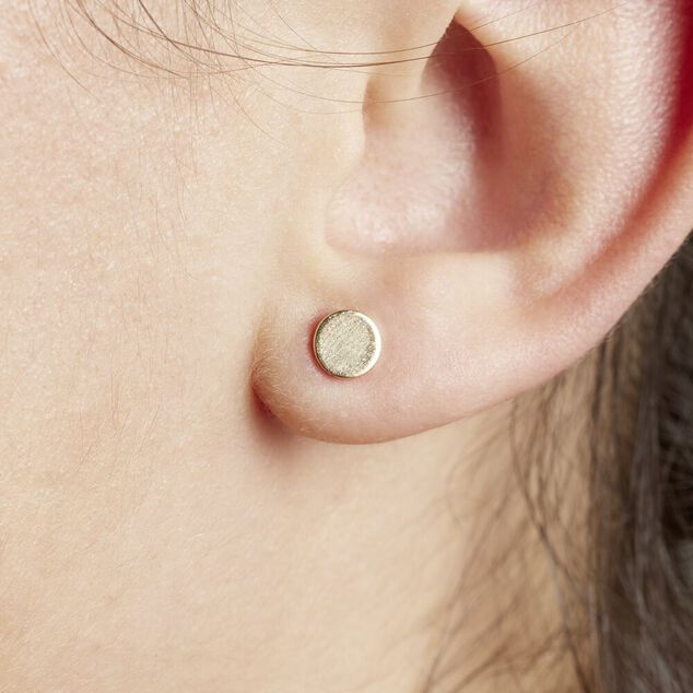 Paire de boucles d'oreilles femme puces x3 en métal Ø1cm (3 modèles)