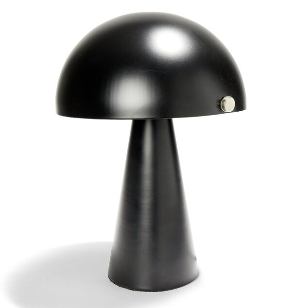 Lampe à poser forme champignon en fer H34cm noir