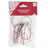 Décoration sapin de Noël étiquettes à suspendre x6